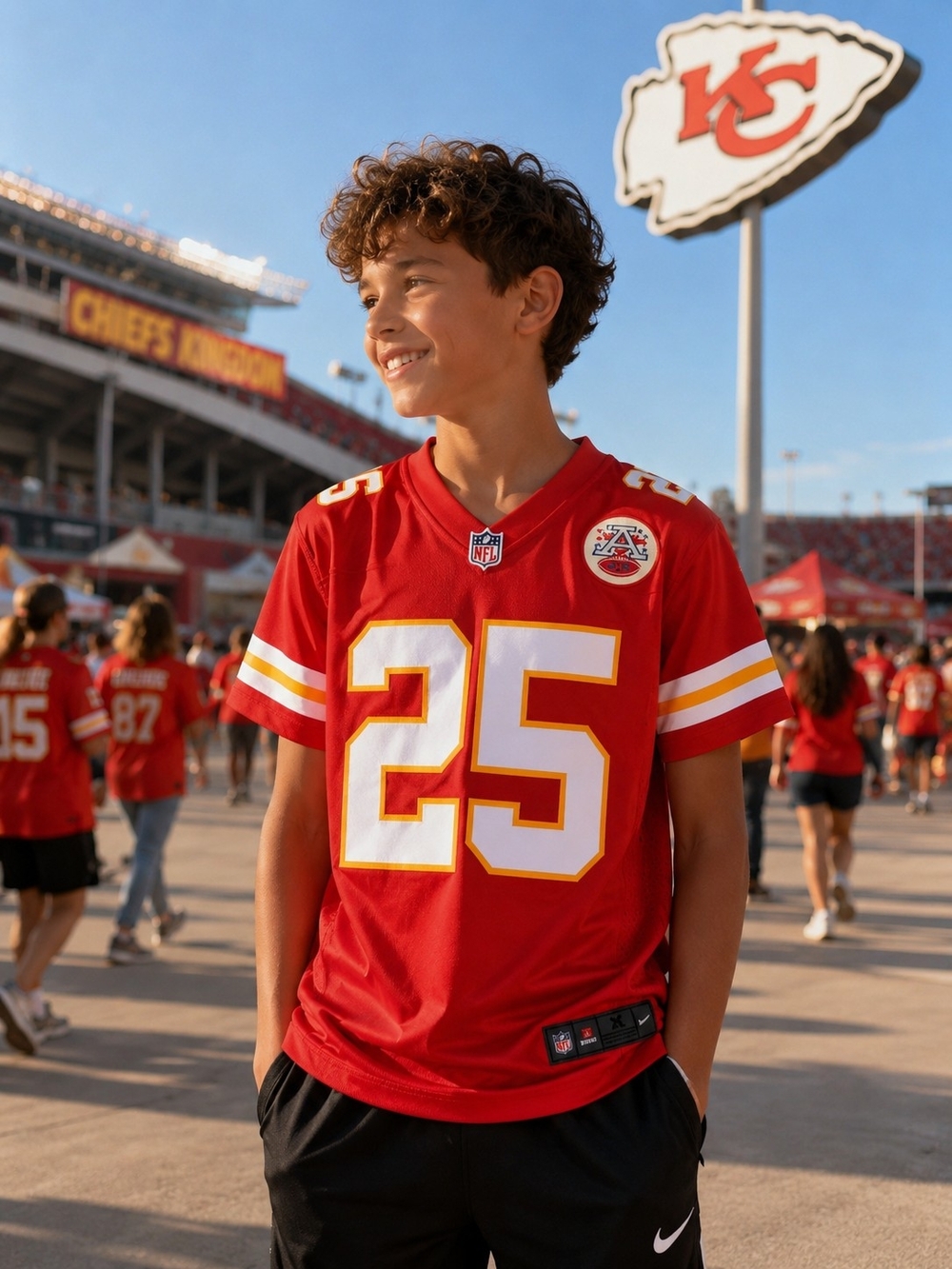 Nike Chiefs Clyde Edwards-Helaire #25 Youth XL 18/20 Red NFL Game Jersey NWT